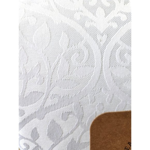 Create Decorate Celebrate MELANIE TABLECLOTH 60x102" spring summer white pattern - Picture 2 of 4